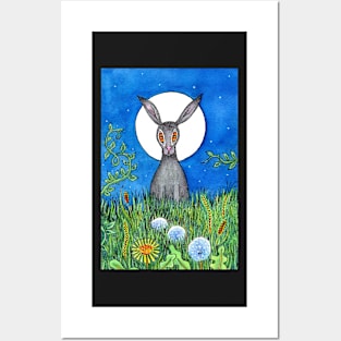 Spring Moon Hare Posters and Art